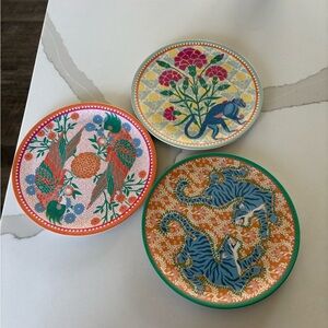 3 small Anthropologie plates